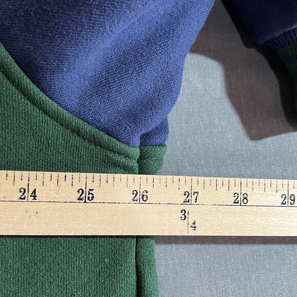 Vintage Fruit Of The Loom Bomber Jacket Mens XL Blue Green Snap Deer 90s Y2K - Picture 11 of 11